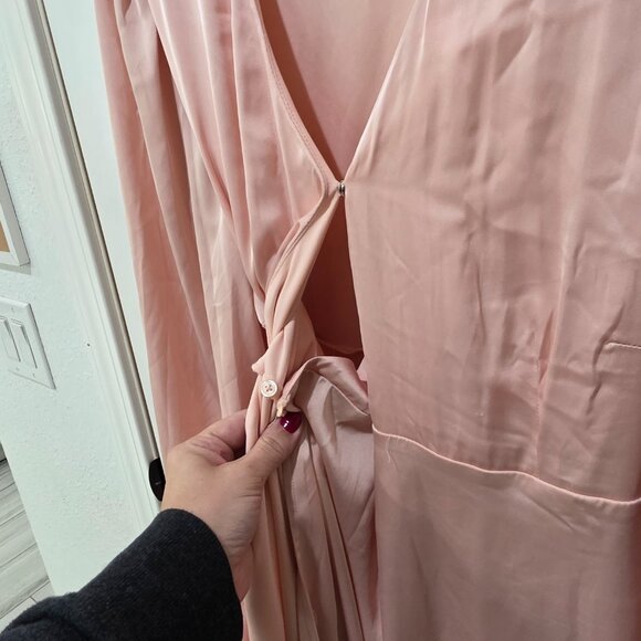 Motherhood Maternity Blush Pink Wrap Maxi Dress XL | NWT - Picture 7 of 12